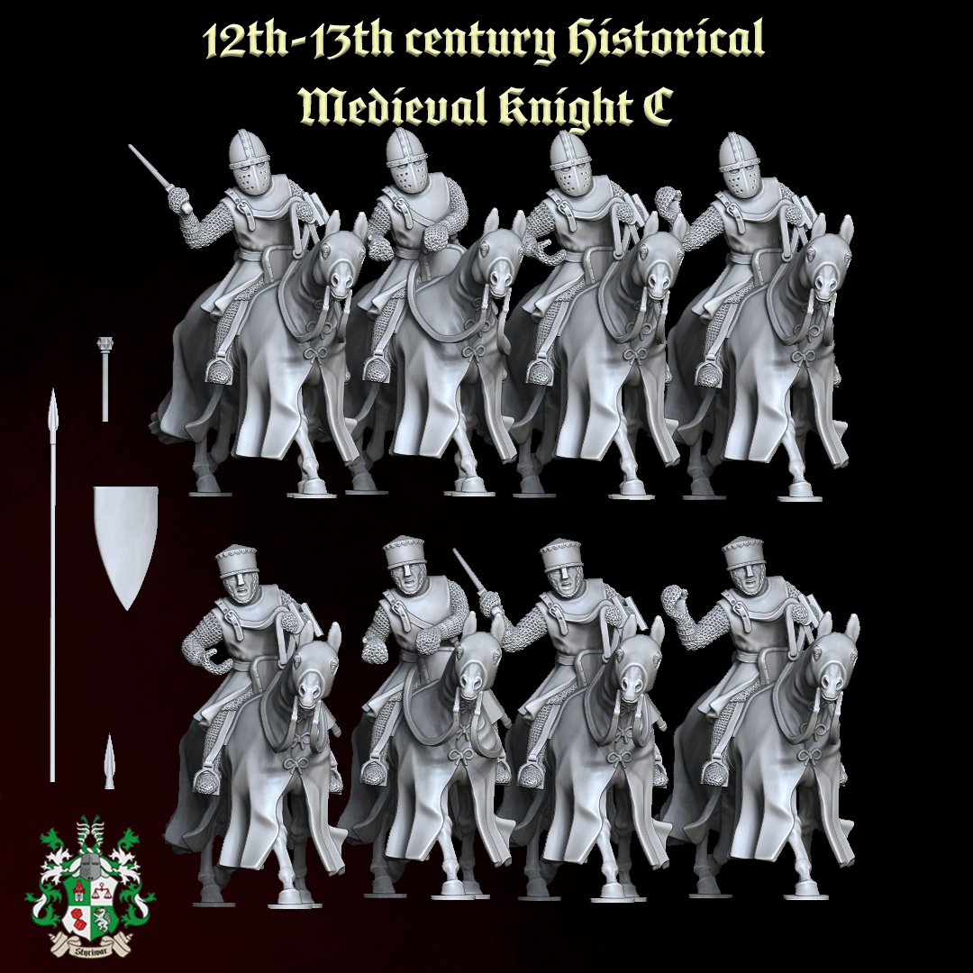 12th-13th century Historical Medieval Knight D